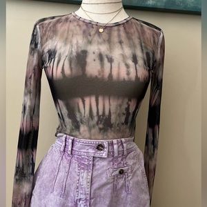 Urban Outfitters Surf Tie Dye Mesh Long Sleeve
